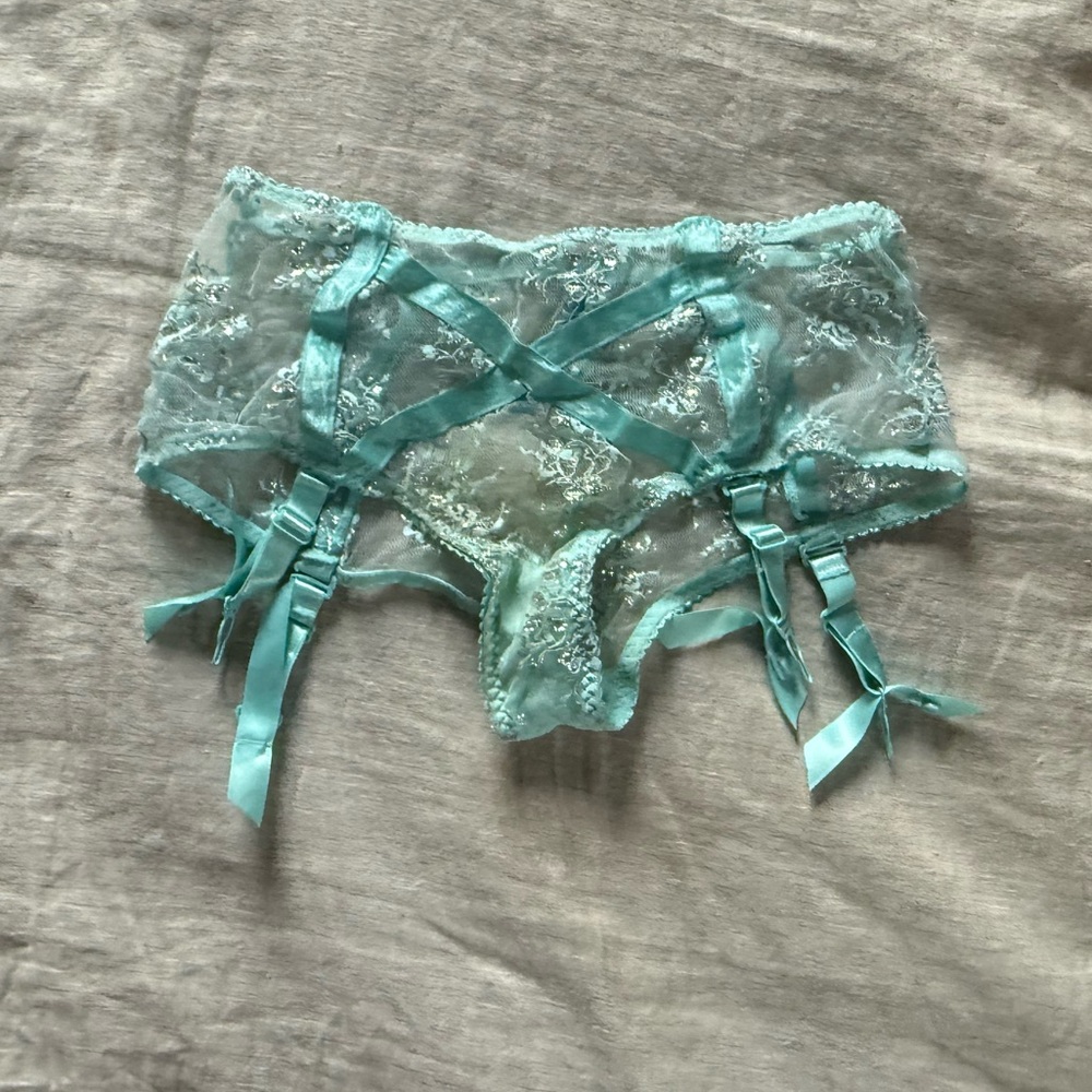 Baby Blue Garter Panties 🦋